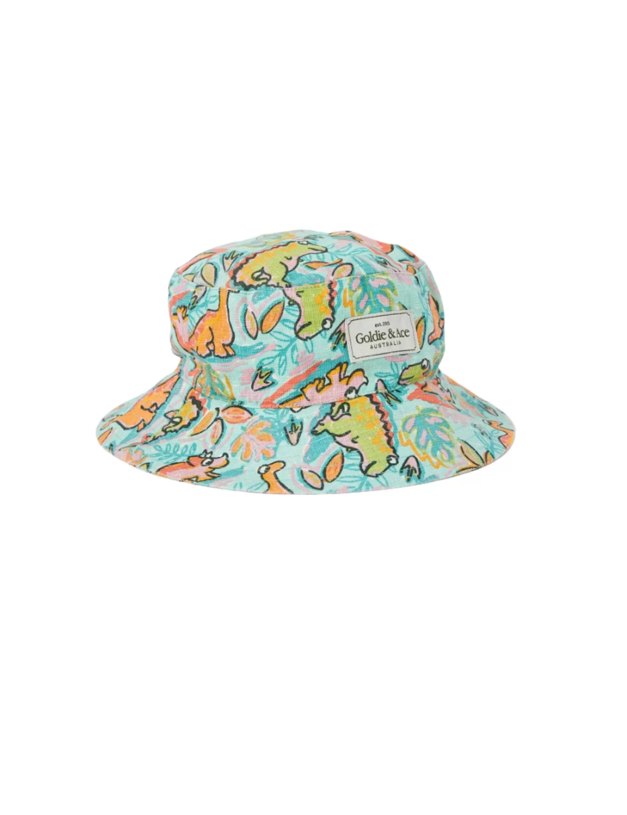 Goldie & Ace - Goldie Dino Jungle Linen Bucket Hat