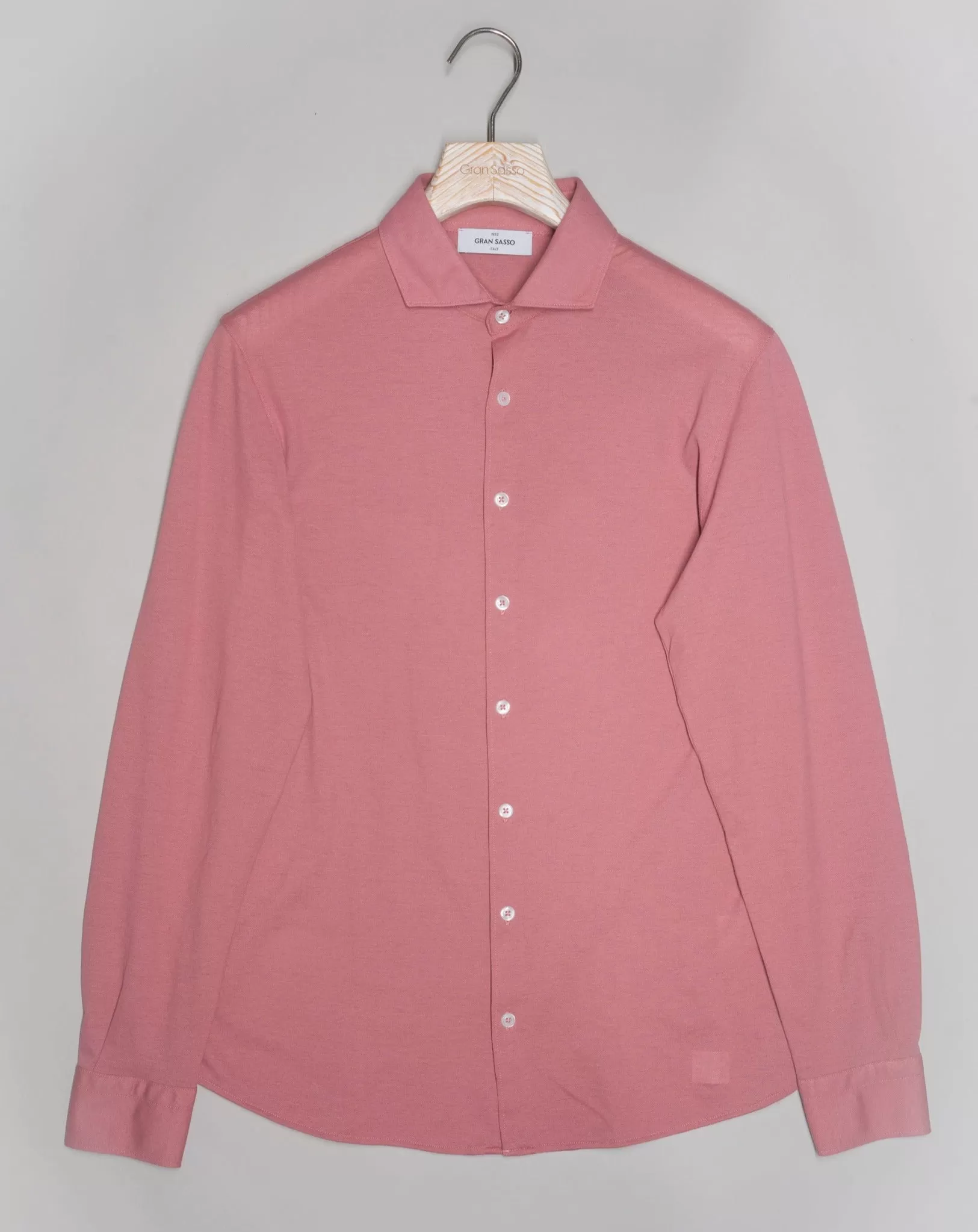 Gran Sasso Cotton Jersey Shirt / Dusty Rosa