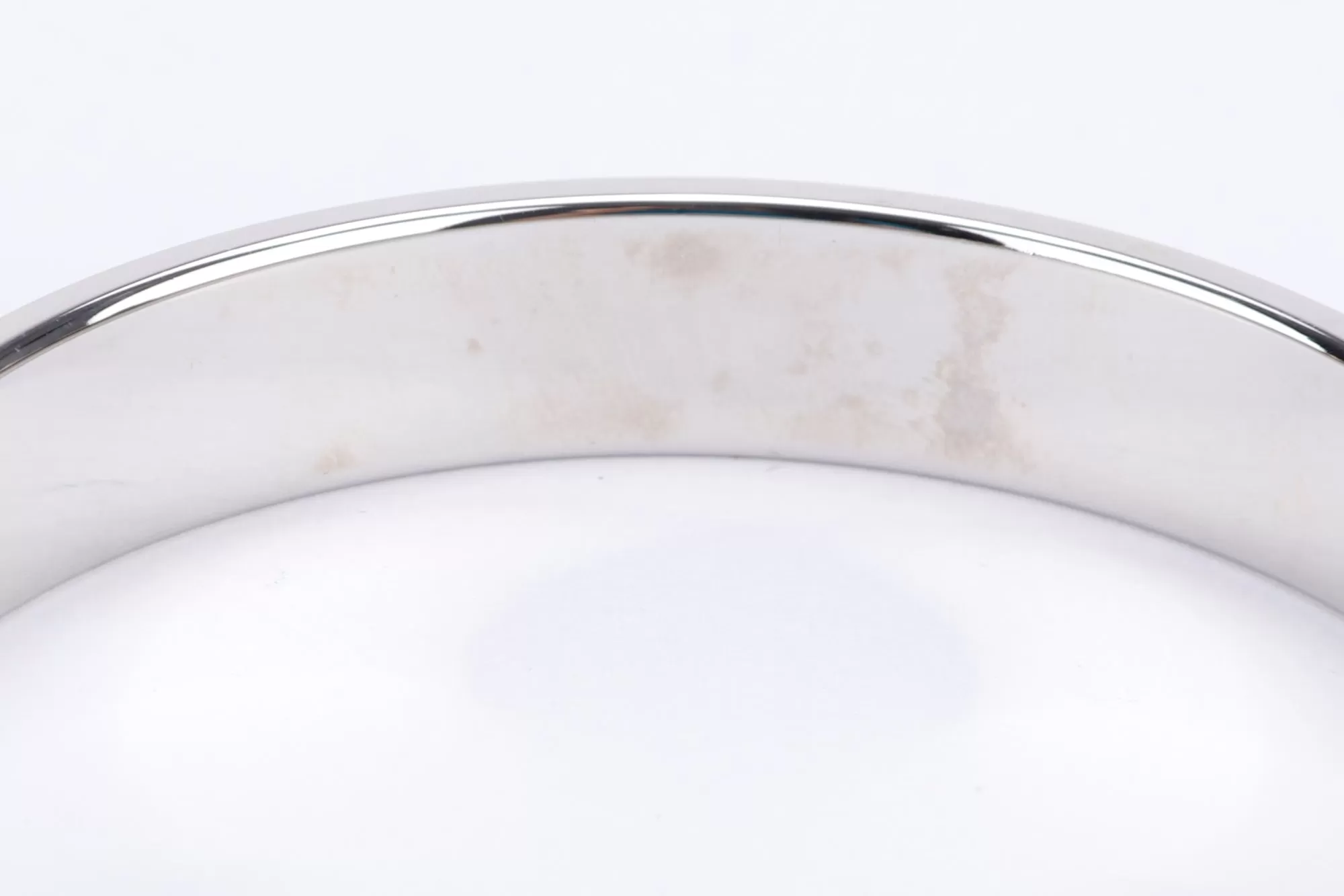 Hermes Blue X Silver Bangle, diameter 6.5cm, with Dust Cover & Box