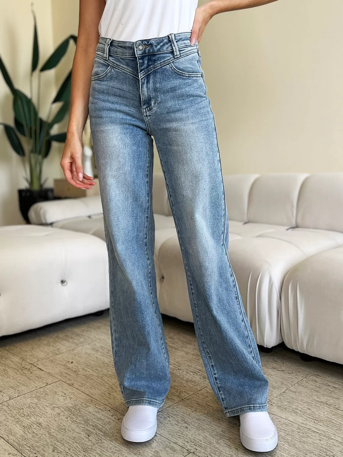 High Waist Wide Leg Jeans (0-24W)