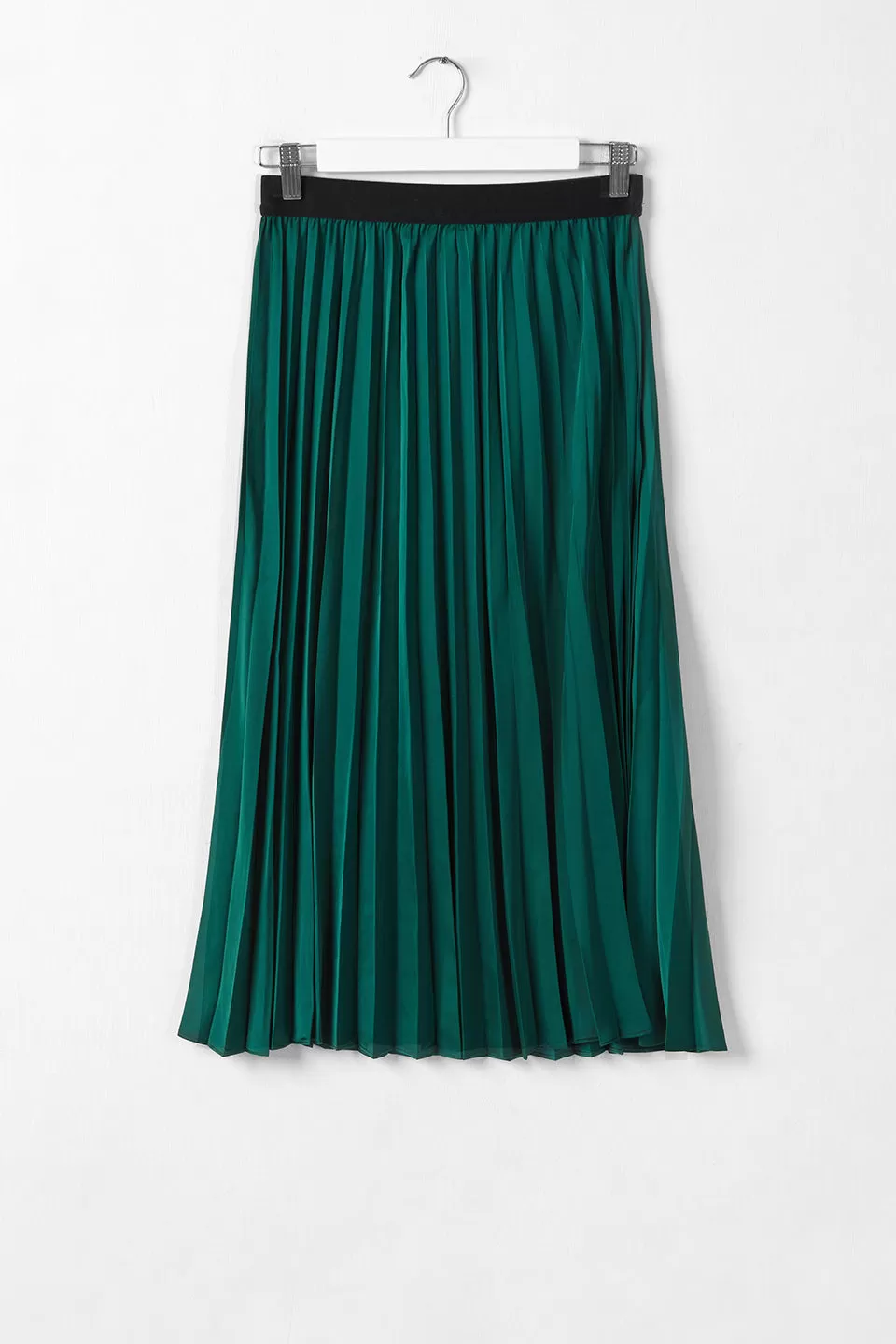 Hopeful Forest Satin Pleated Skirt