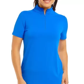 IBKUL Mock Polo Blue