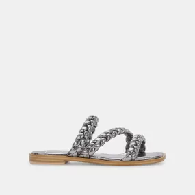 IMAN SANDALS GRAPHITE METALLIC STELLA