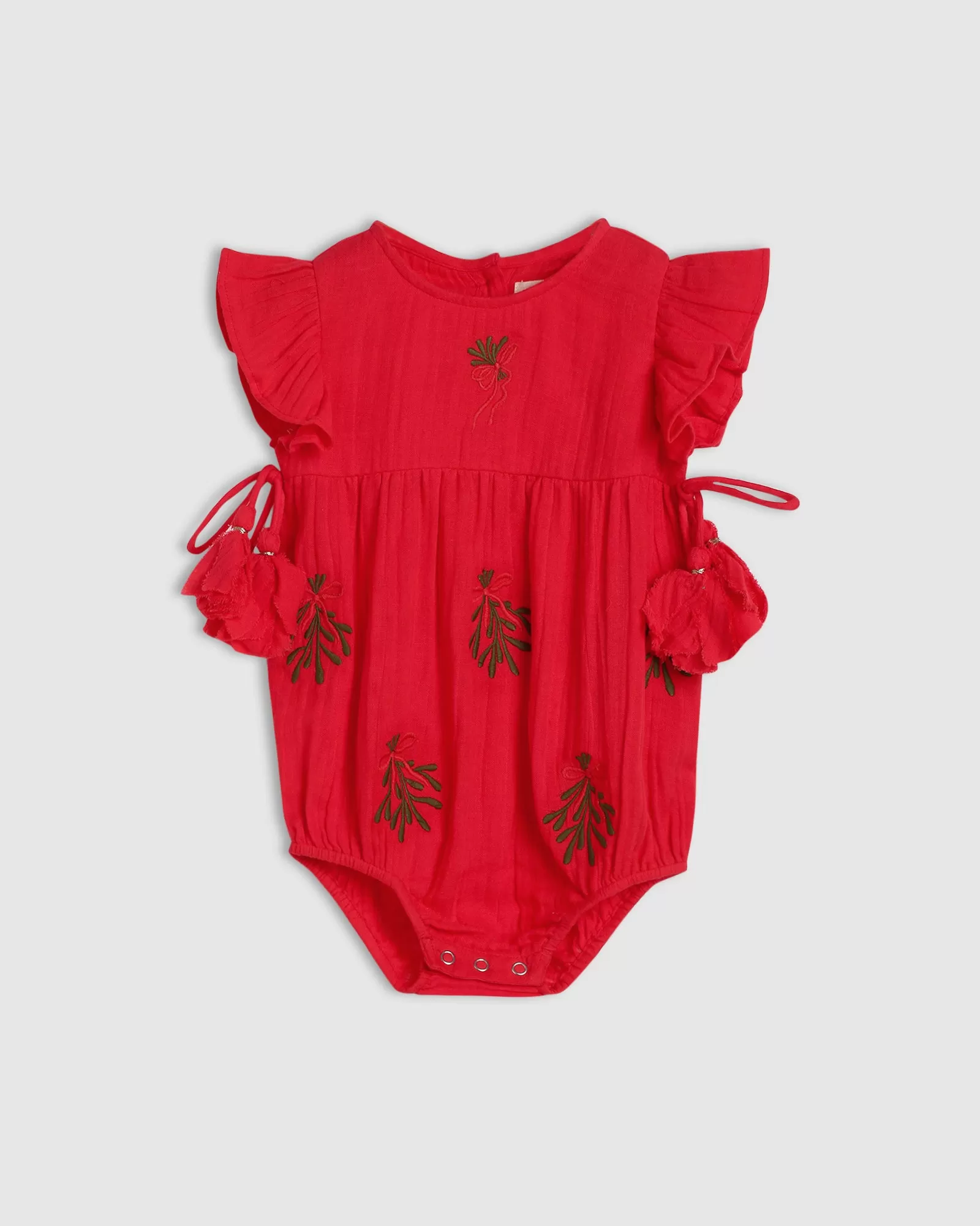 Ivy Playsuit - Red Mistletoe hi