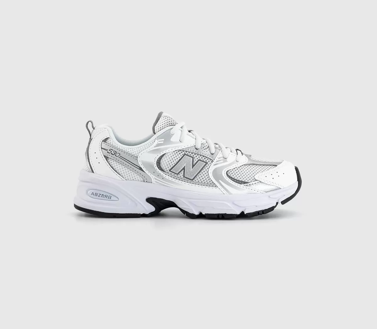 Kids New Balance 530 Gs Trainers Off White White Silver