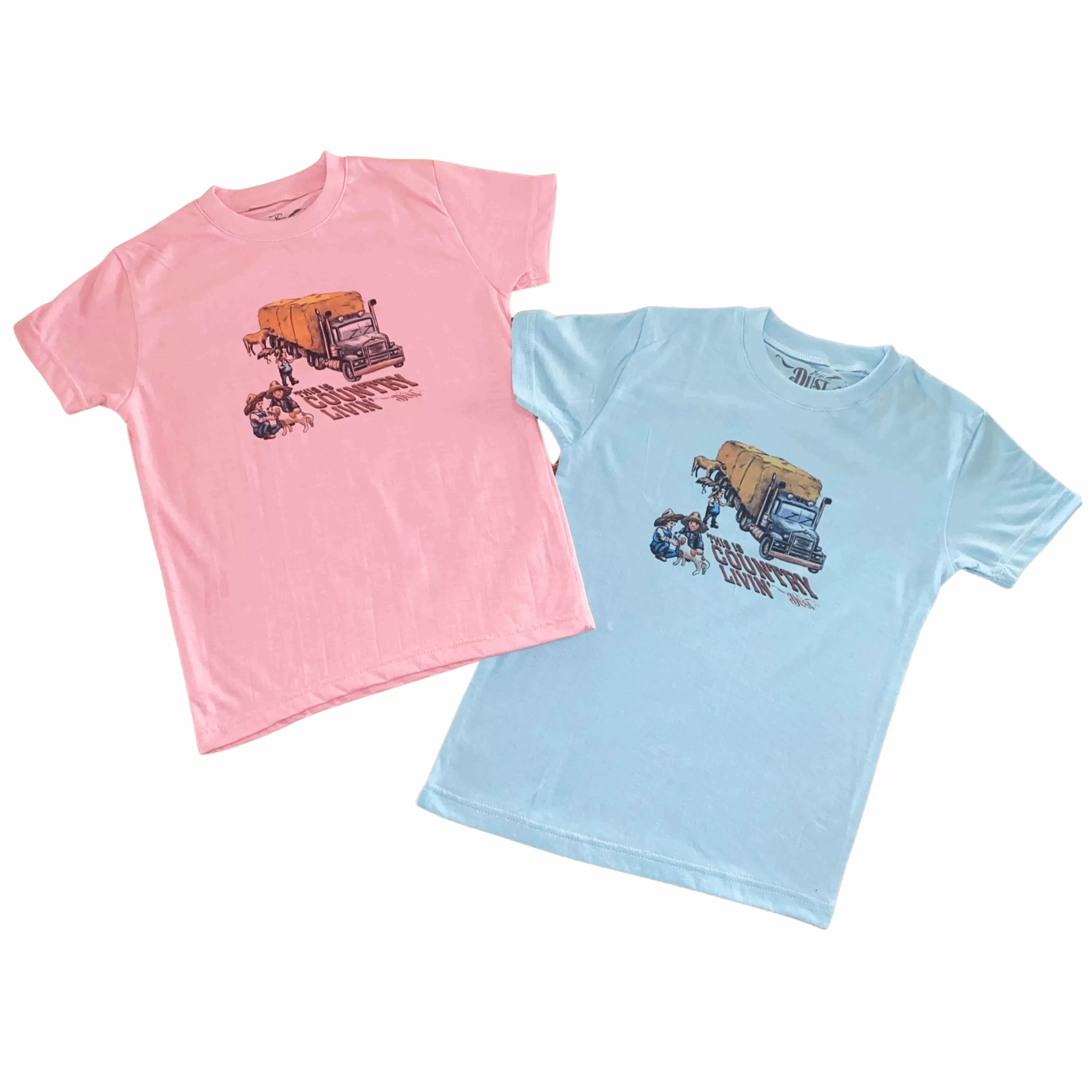 Kids T-Shirt, 'This is Country Livin' Blue