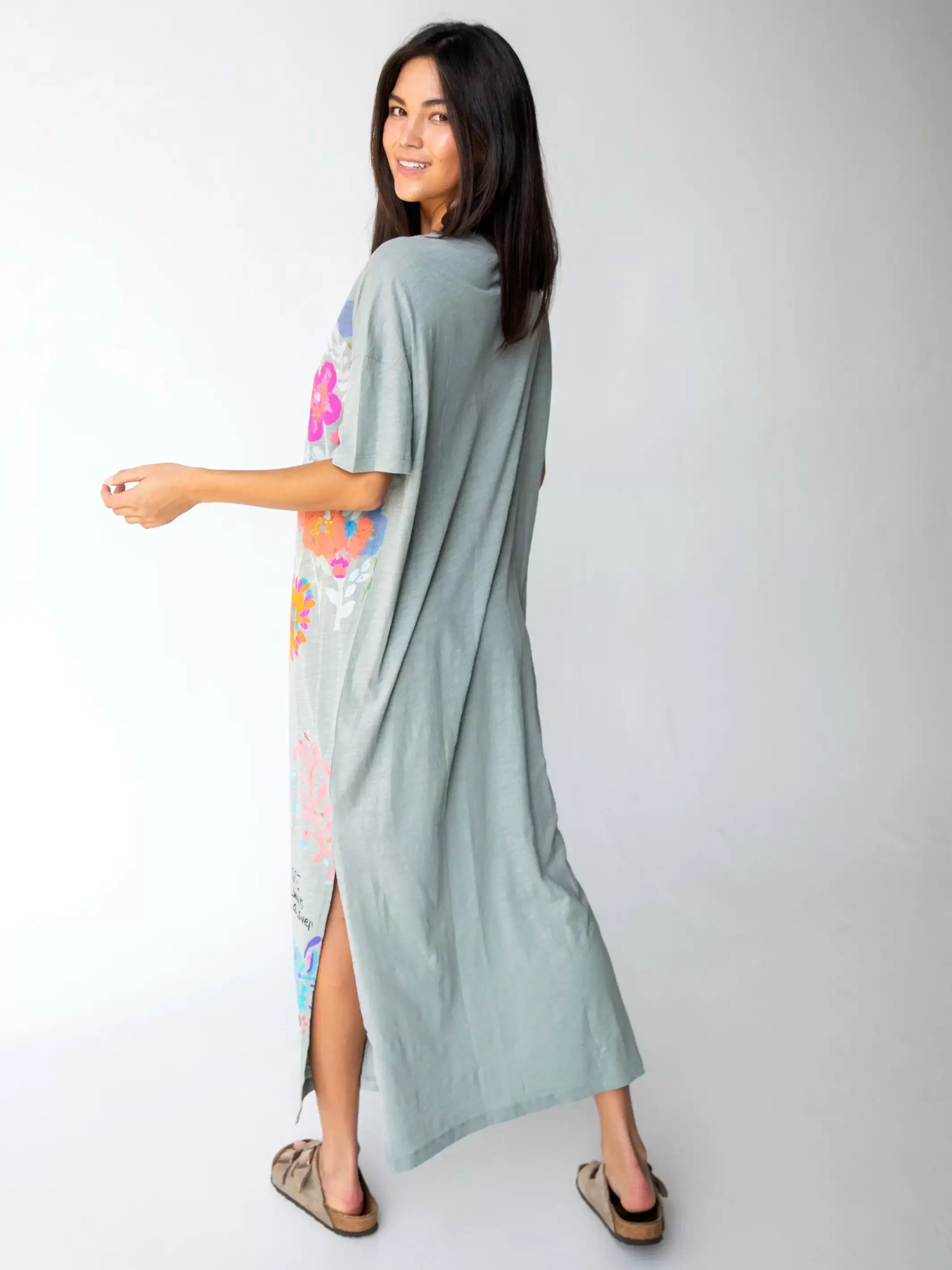 Life Is A Canvas Cotton Maxi Dress - Love Bay