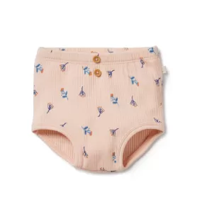 Little Flower Organic Rib Nappy Pant