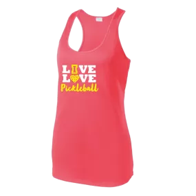 Live Love Pickleball | Women’s Racerback Tank | 100% Polyester