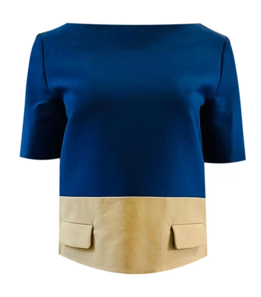 Marni Colour Block Cotton Top. Size 40IT