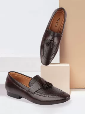 Men Brown Casual Slip-On Loafers