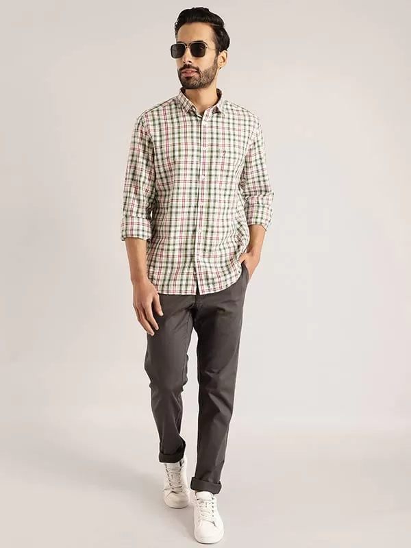 Men Checked Full Sleeve Cotton Shirt