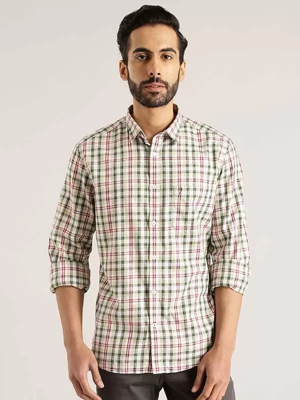 Men Checked Full Sleeve Cotton Shirt