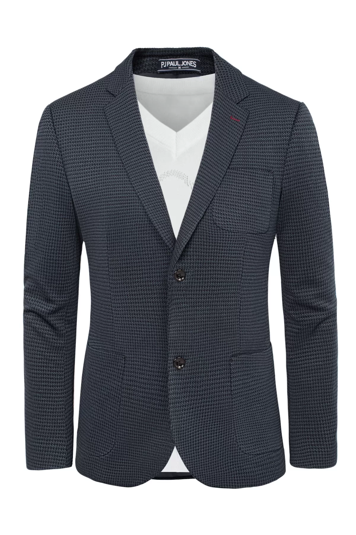 Mens Casual Knit Blazers Two Buttons Lightweight Business Blazer Coat