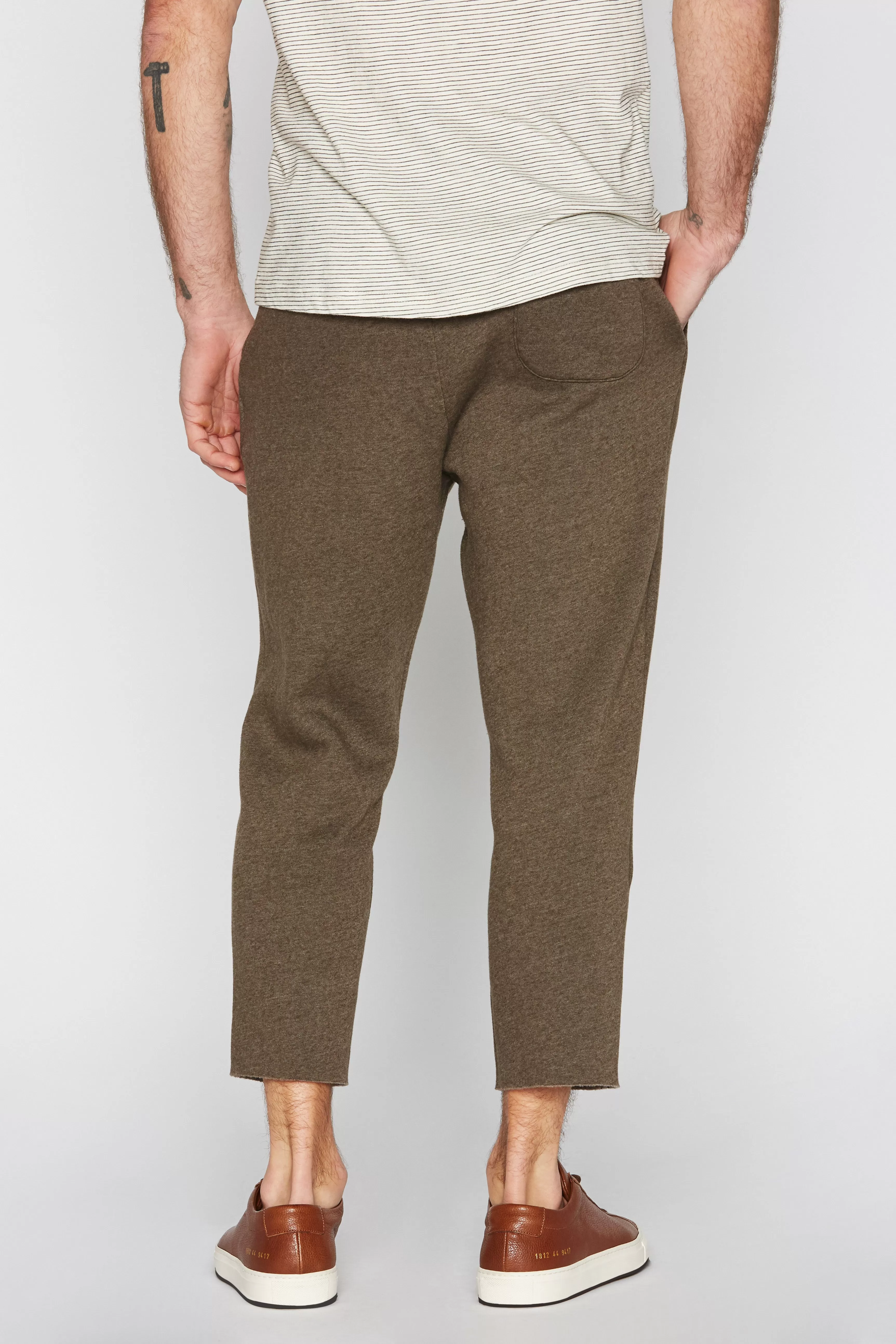 Men's French Terry Cut Off Raw Hem Sweatpant