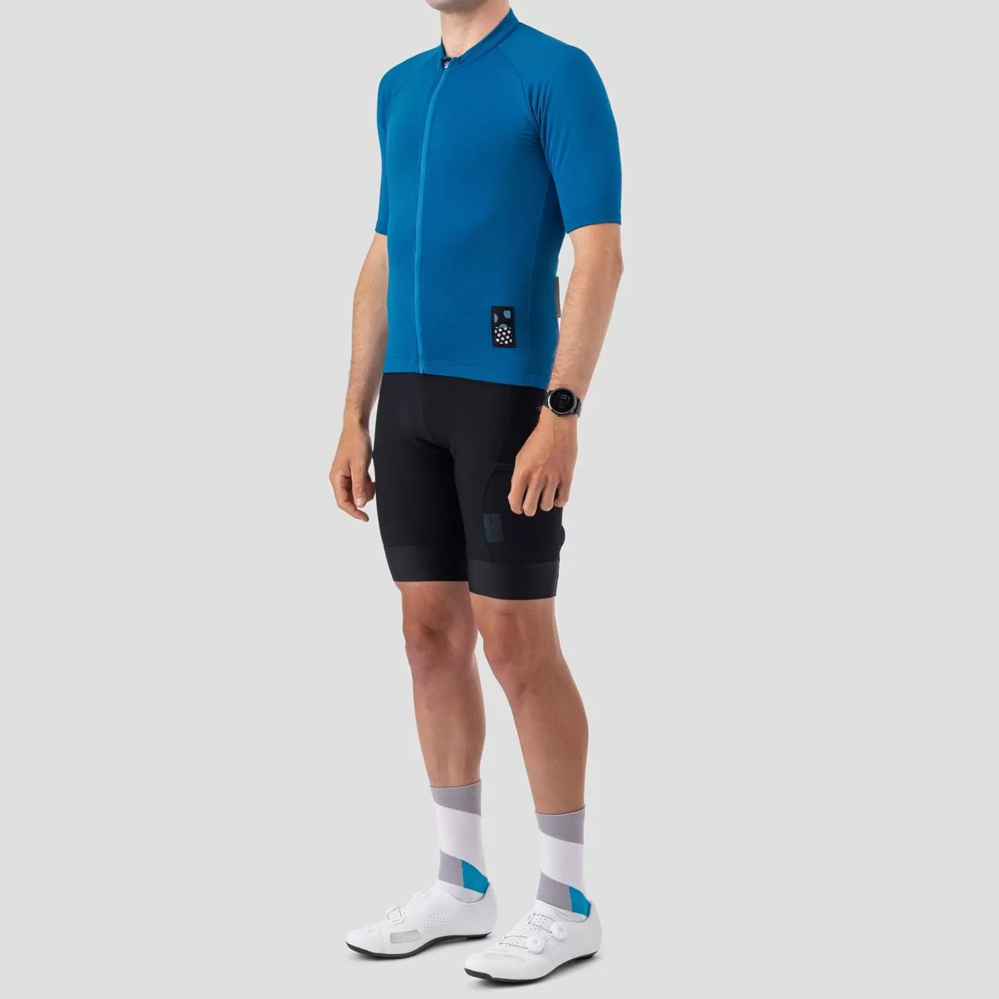 Men's Micro Grid Jersey - Azure