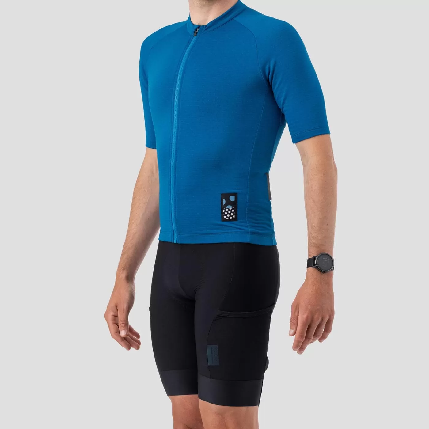 Men's Micro Grid Jersey - Azure