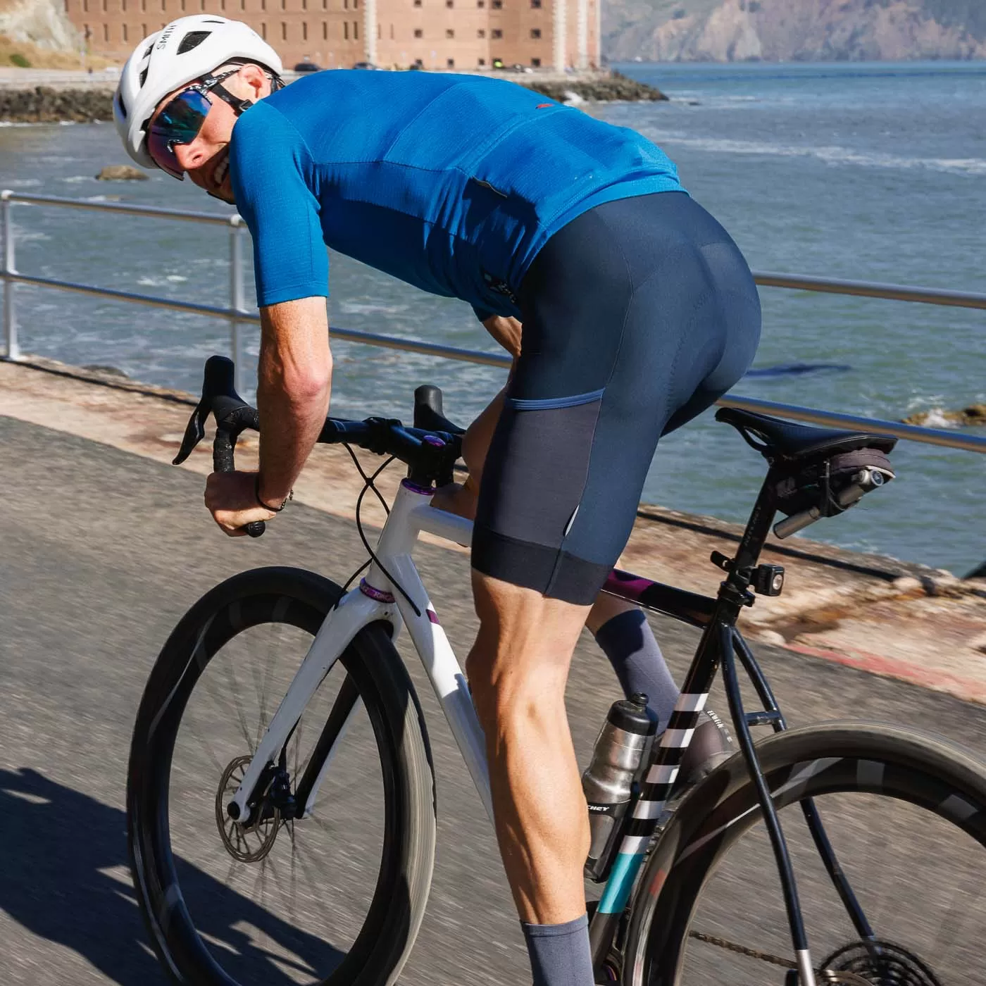 Men's Micro Grid Jersey - Azure