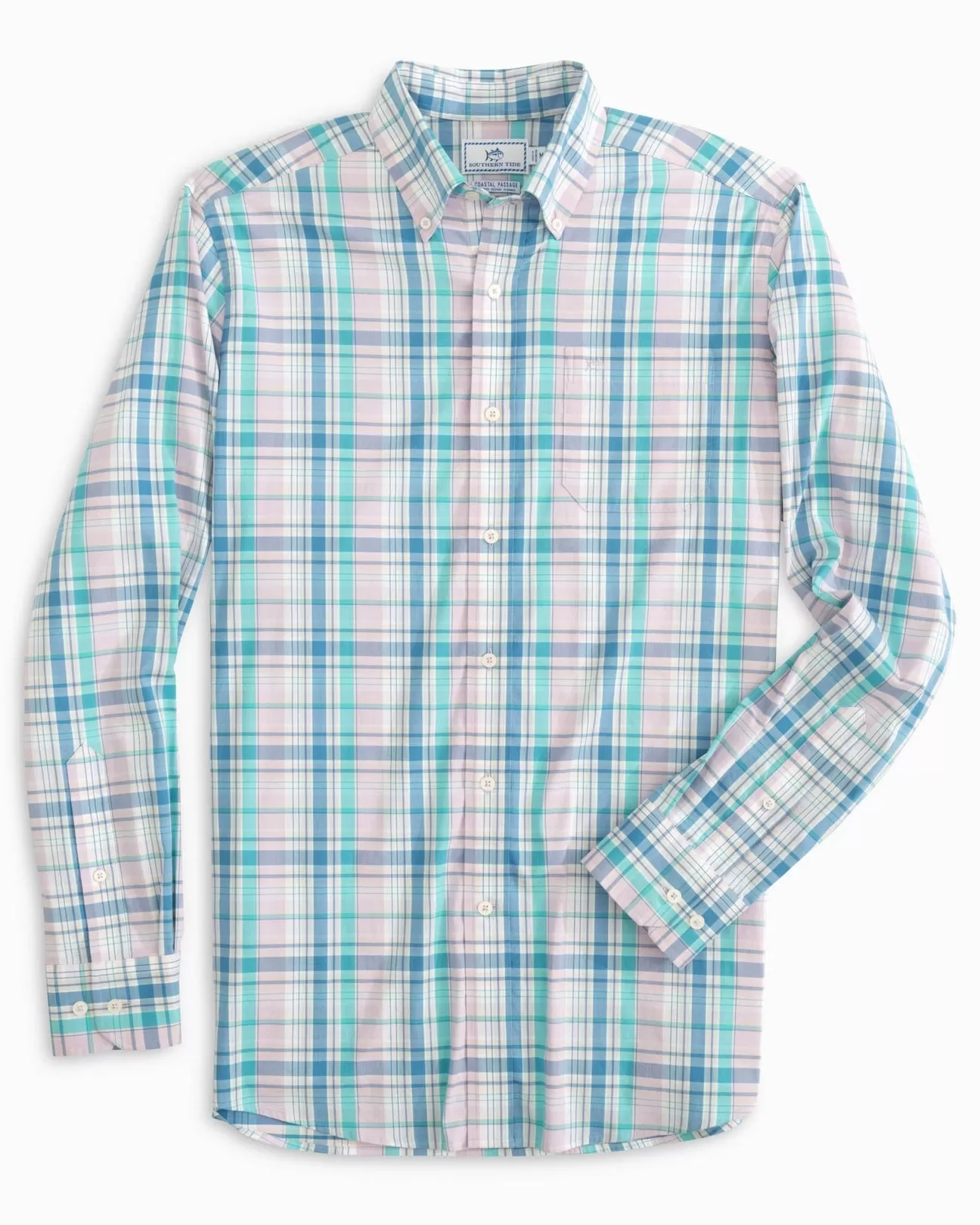 Men's Sky Valley Plaid Coastal Passage Sport Shirt