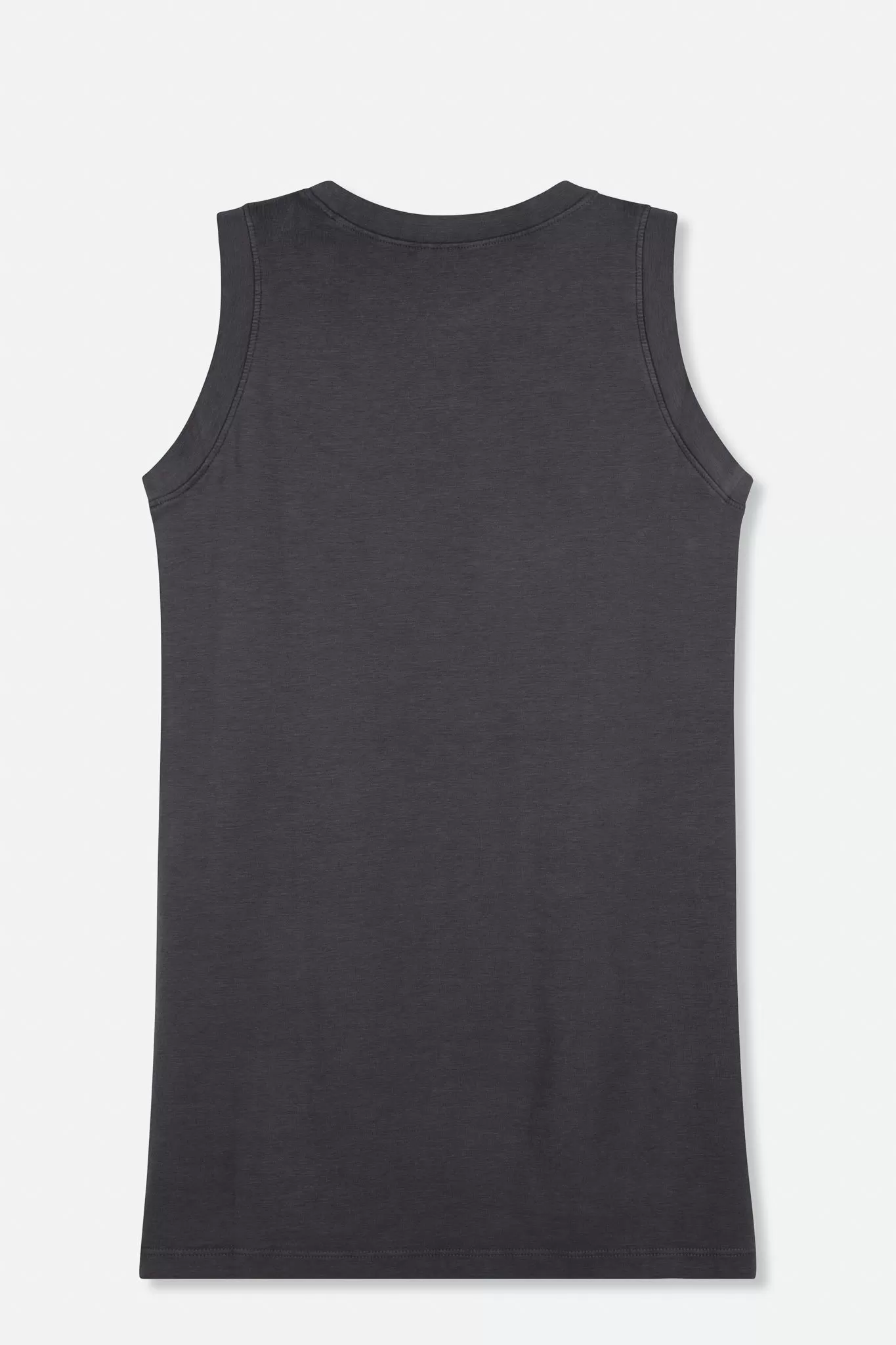 MUSCLE TANK HIGH HIP LENGTH IN PIMA COTTON