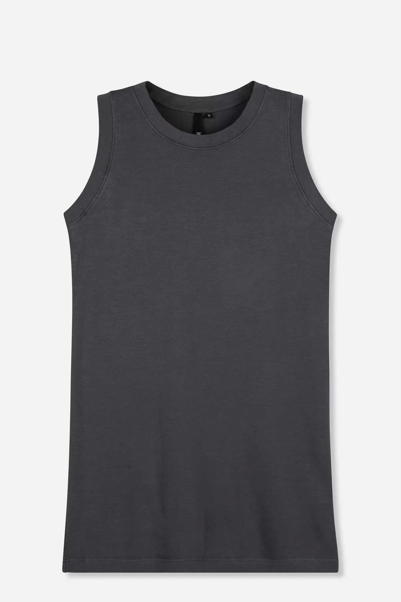 MUSCLE TANK HIGH HIP LENGTH IN PIMA COTTON