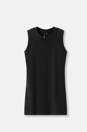 MUSCLE TANK HIGH HIP LENGTH IN PIMA COTTON