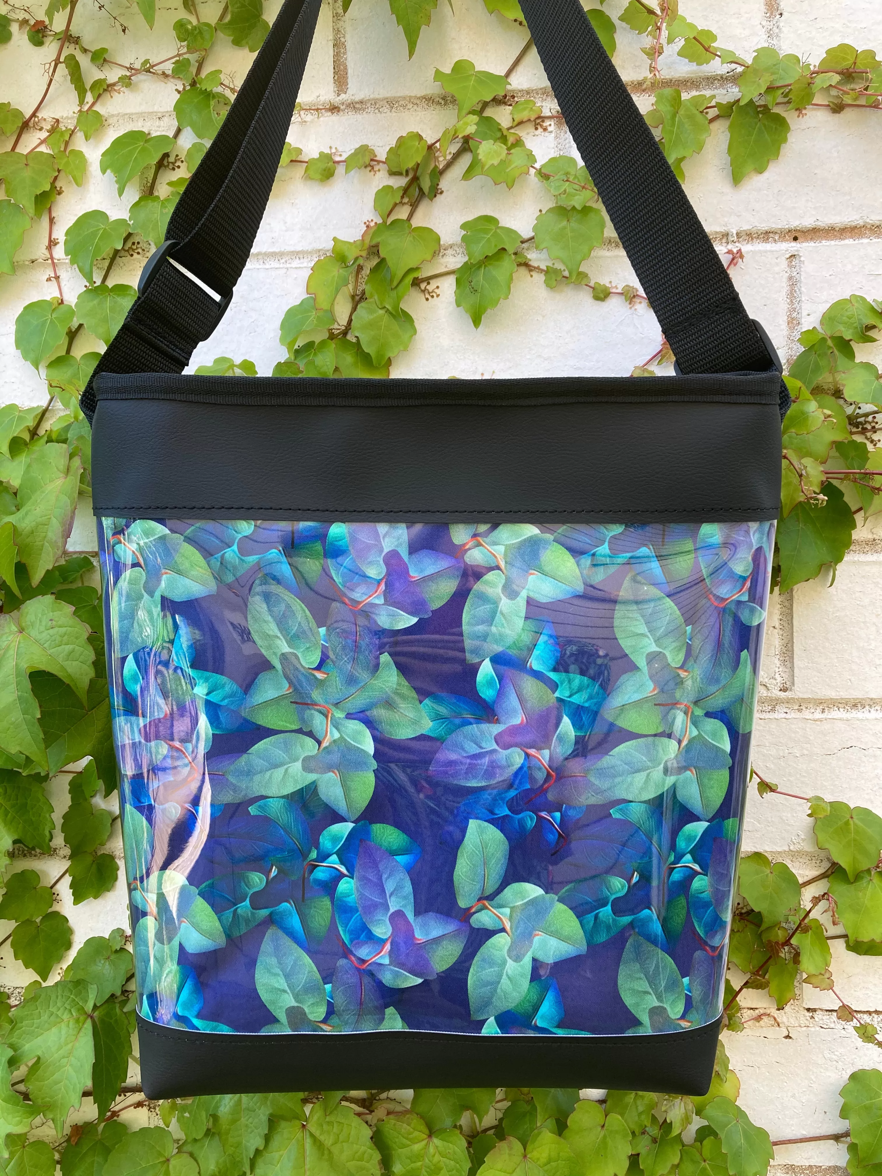 Myra Bag - Green Blue Leaves