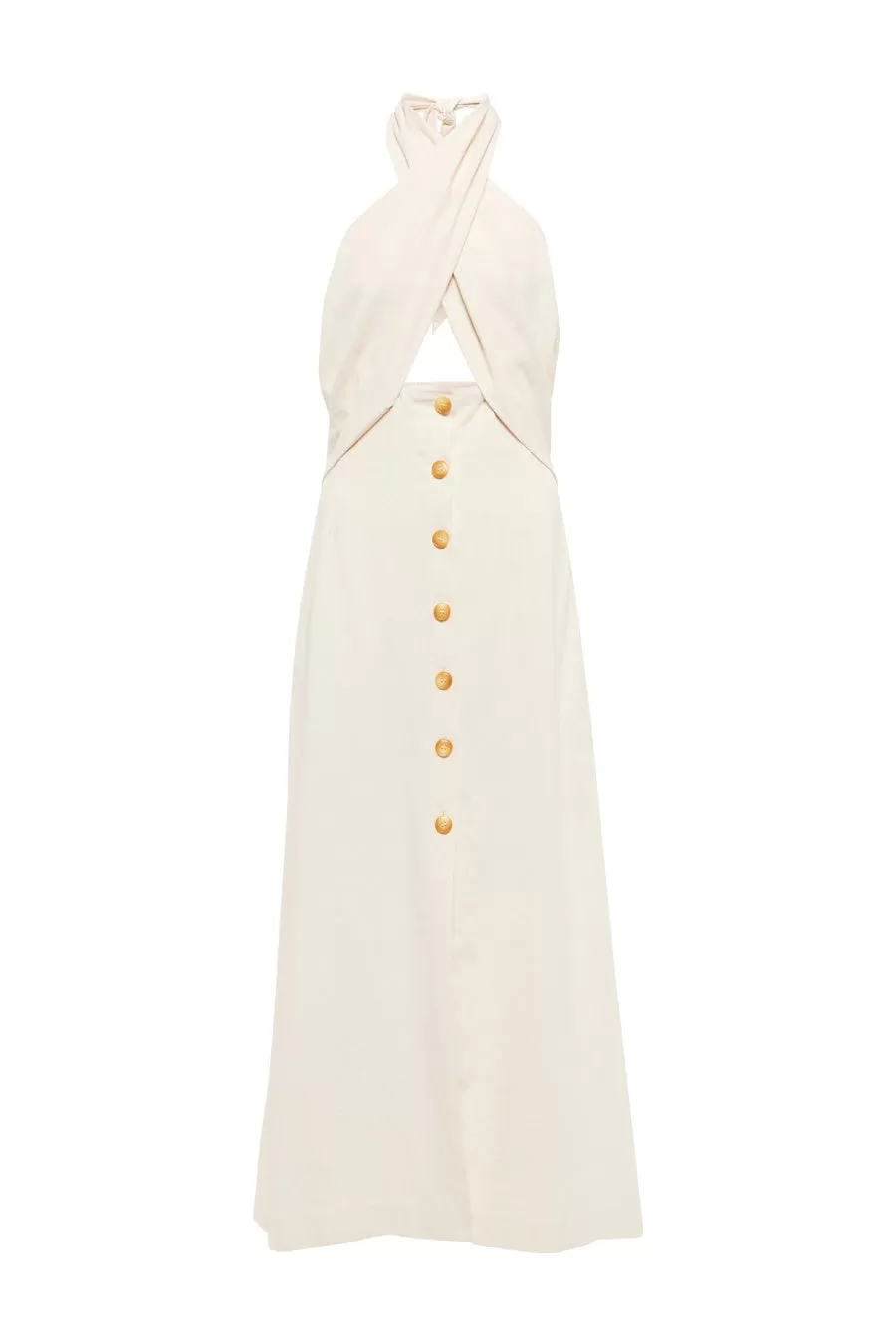 Nanushka Soffio Halterneck Dress - Creme