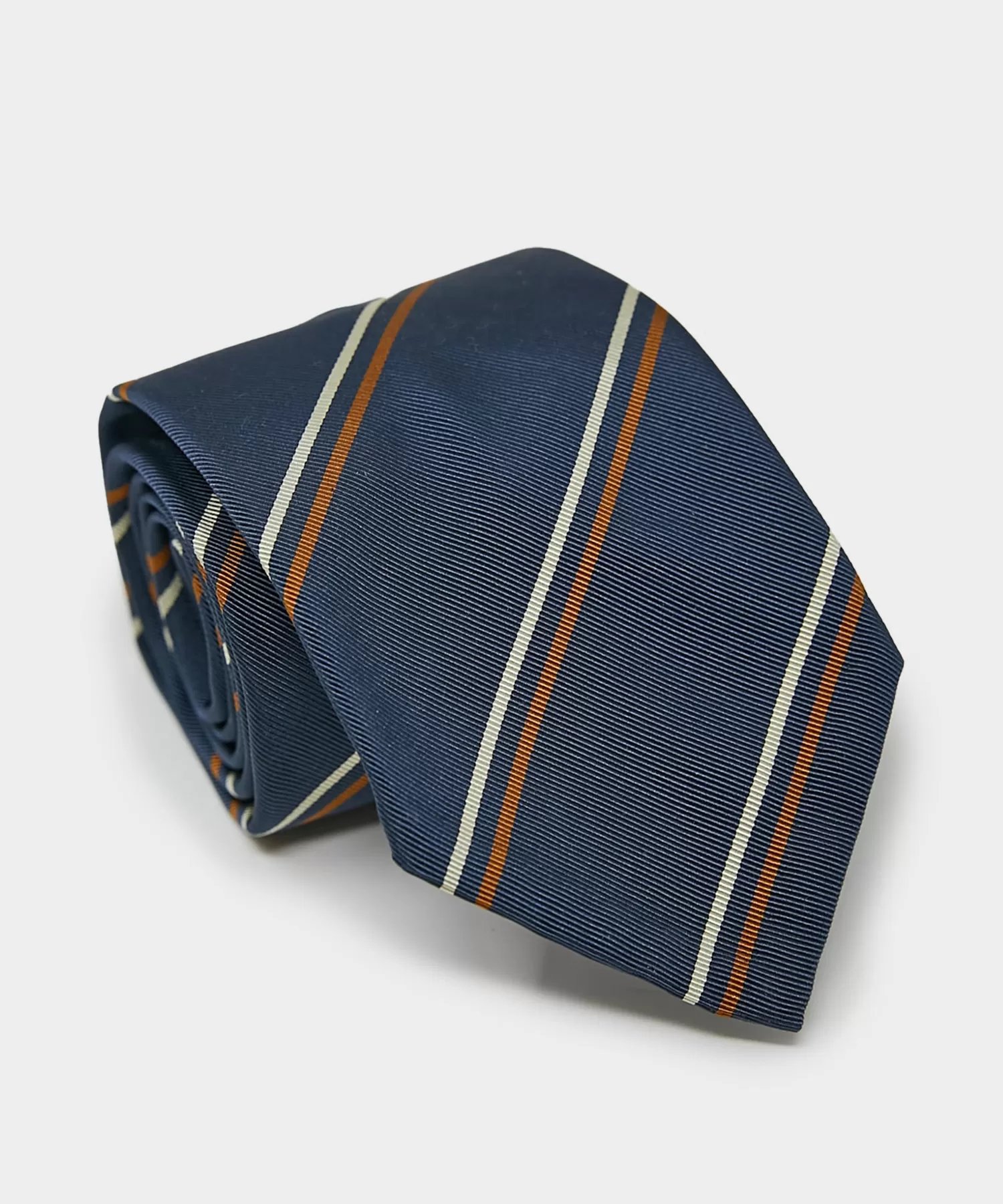 Navy Double Stripe Tie