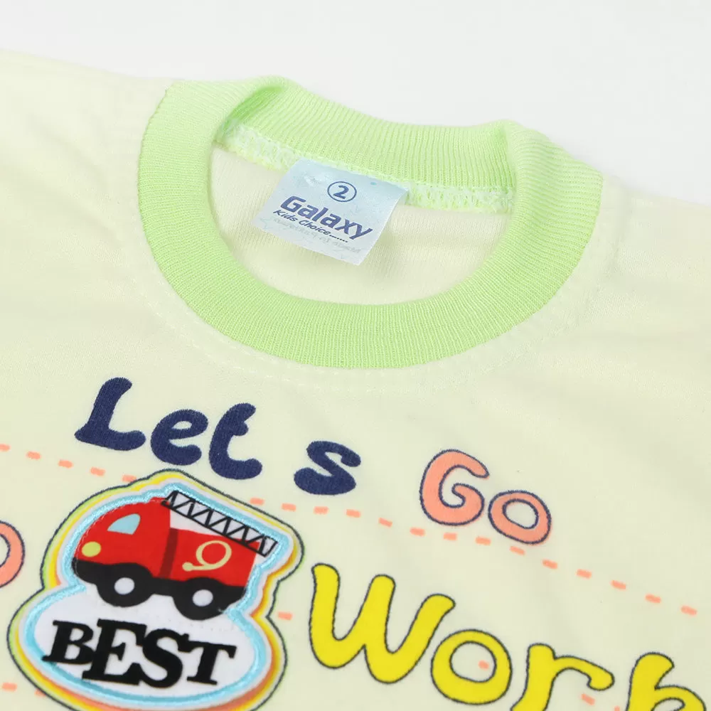 Newborn Boy Half Sleeves Suit - Light Green