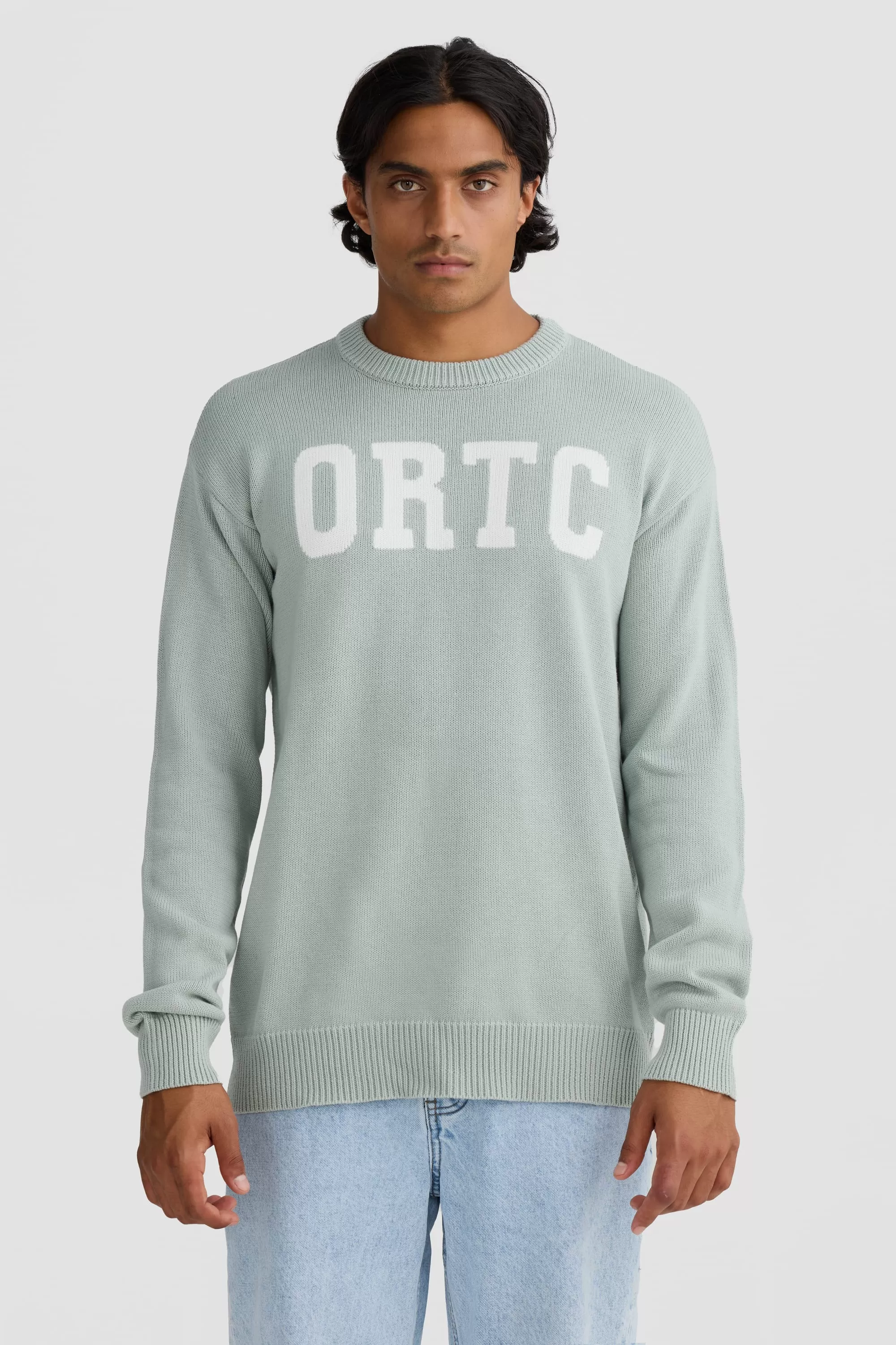 Original Logo Knit Crew Sage