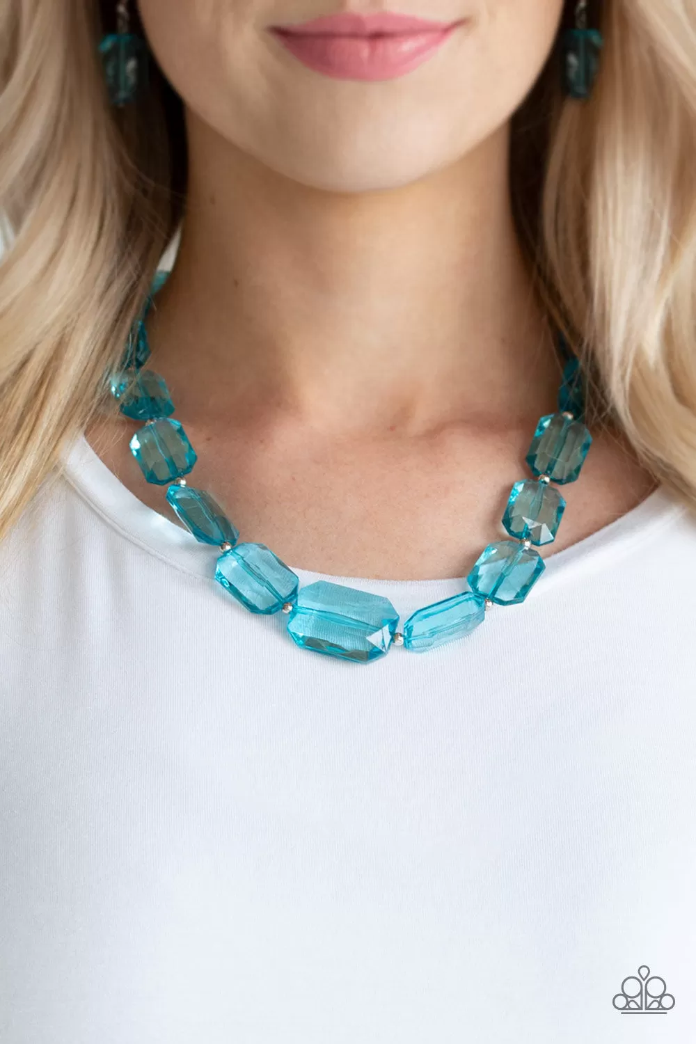 Paparazzi Accessories  - ICE Versa  #N95 Box 1 - Blue Necklace