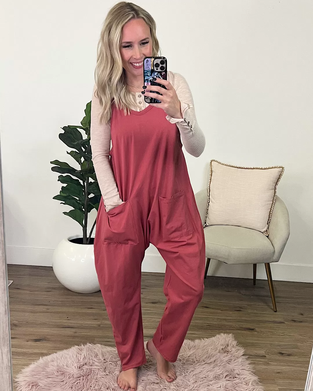 Quinn Jumpsuit - Dark Rose FINAL SALE