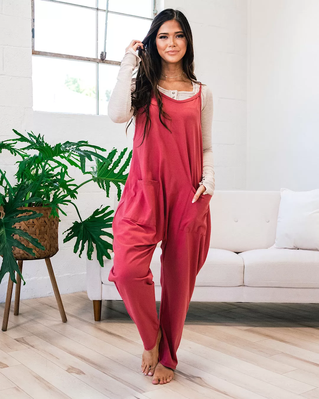 Quinn Jumpsuit - Dark Rose FINAL SALE