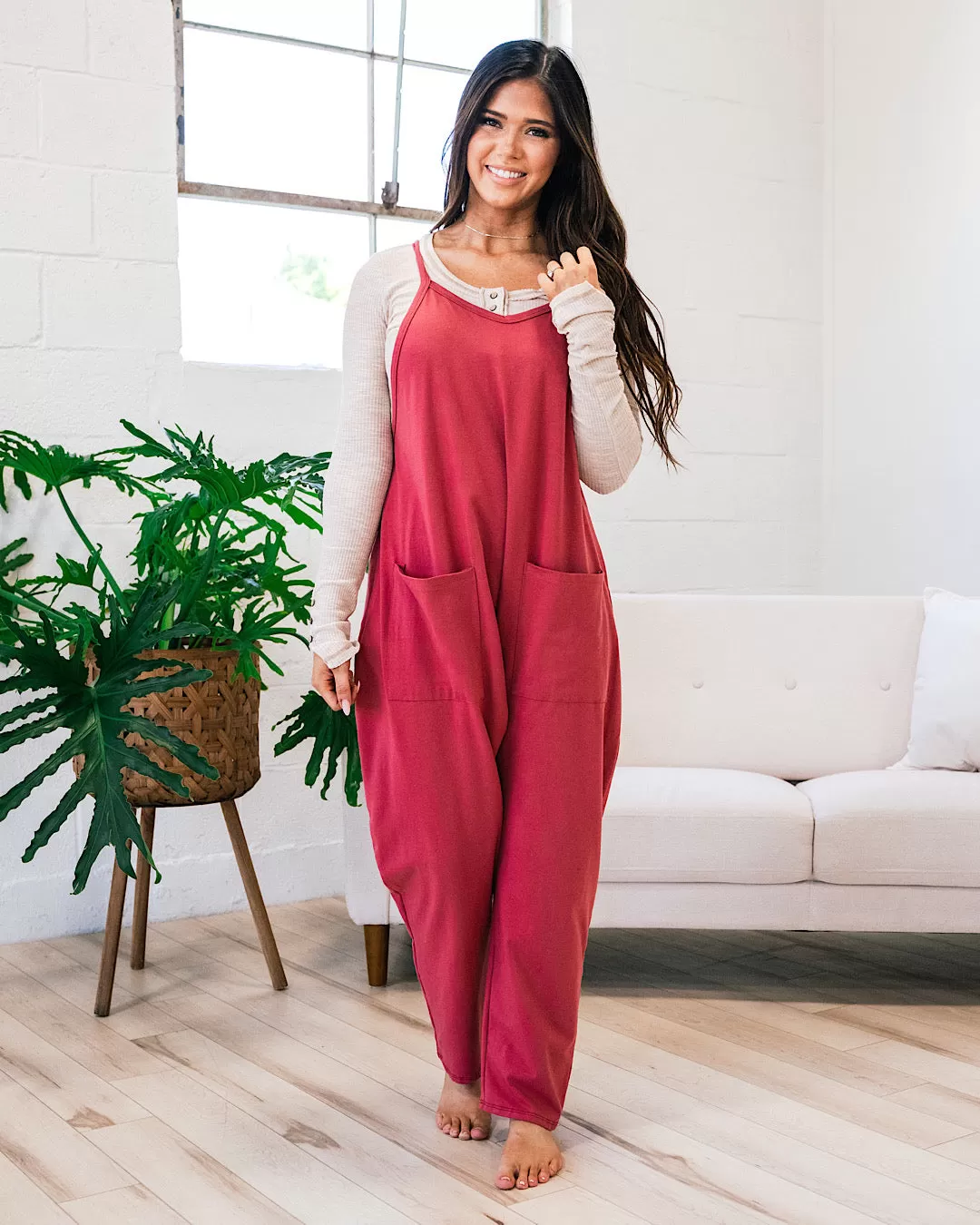 Quinn Jumpsuit - Dark Rose FINAL SALE