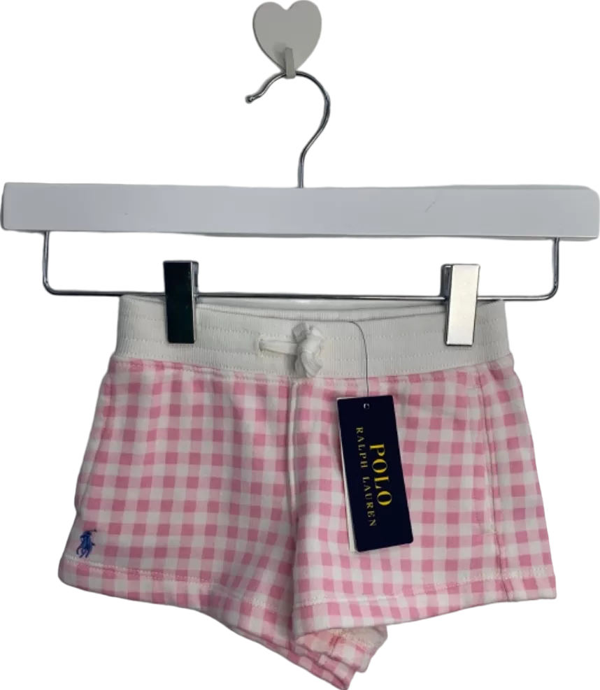 Ralph Lauren Pink Checkered Shorts UK 2T