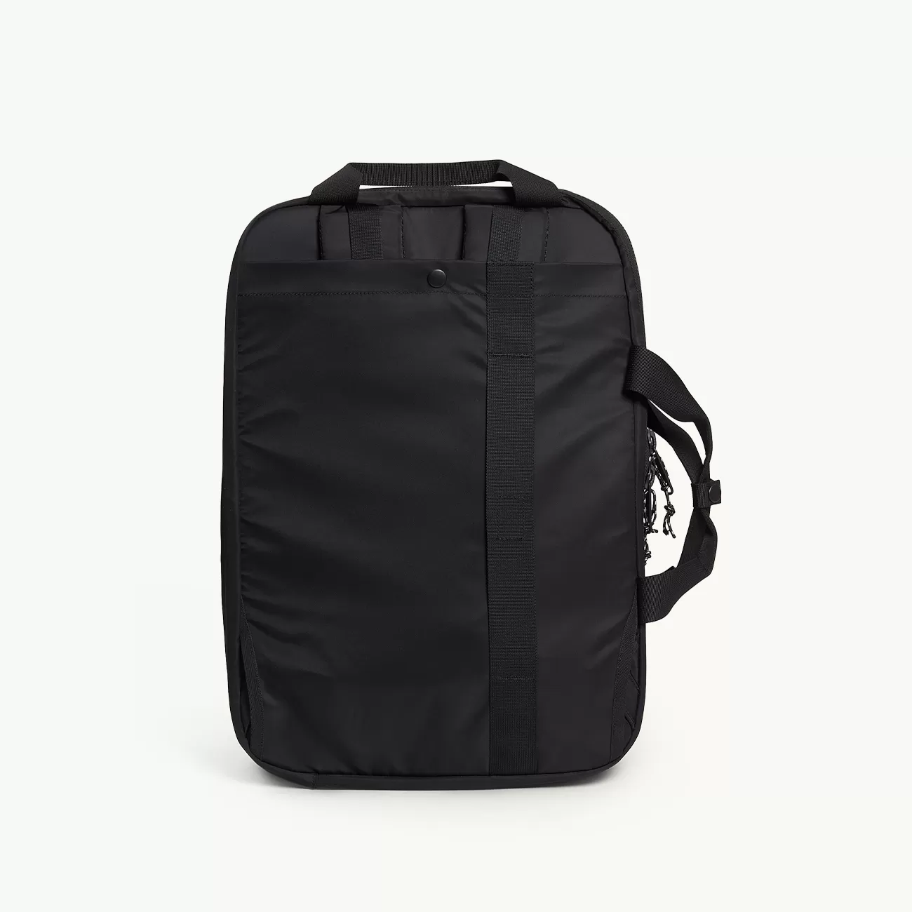 Recycled Nylon Twill 3-Way Bag - Black