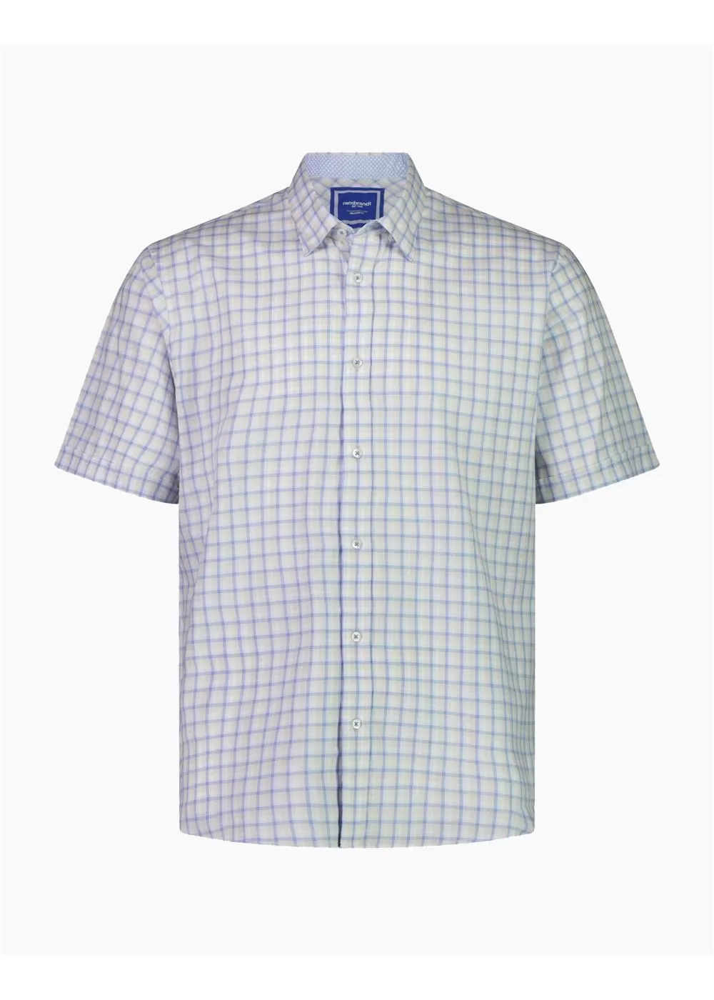 Rembrandt - Raglan Short Sleeved Shirt - Blue Check