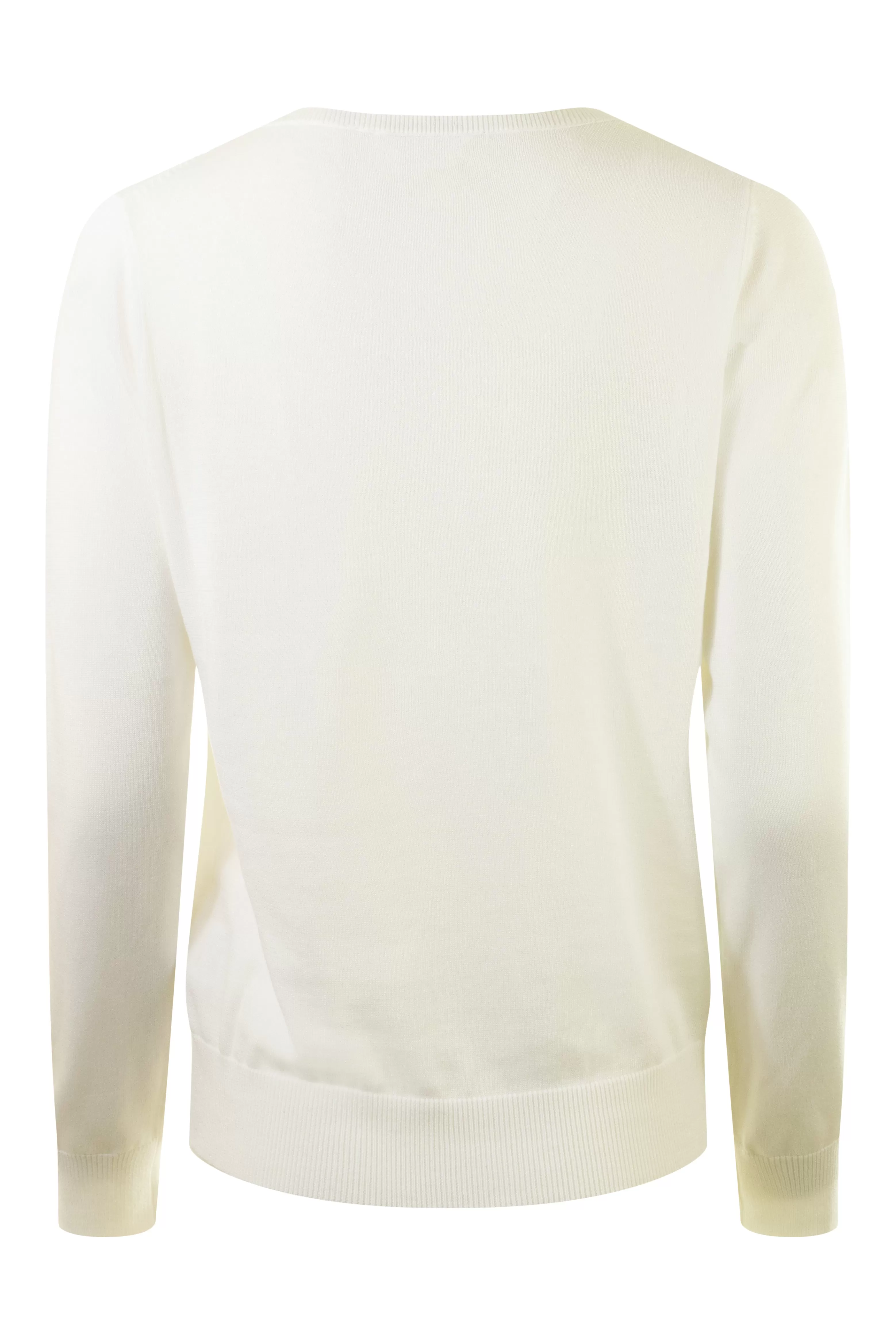 Repeat Cashmere Fine Knit Vneck Cotton Pullover