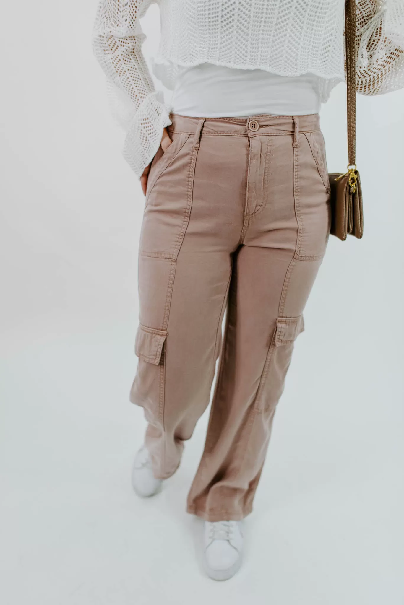 Risen Harlynn Mauve Cargo Pants