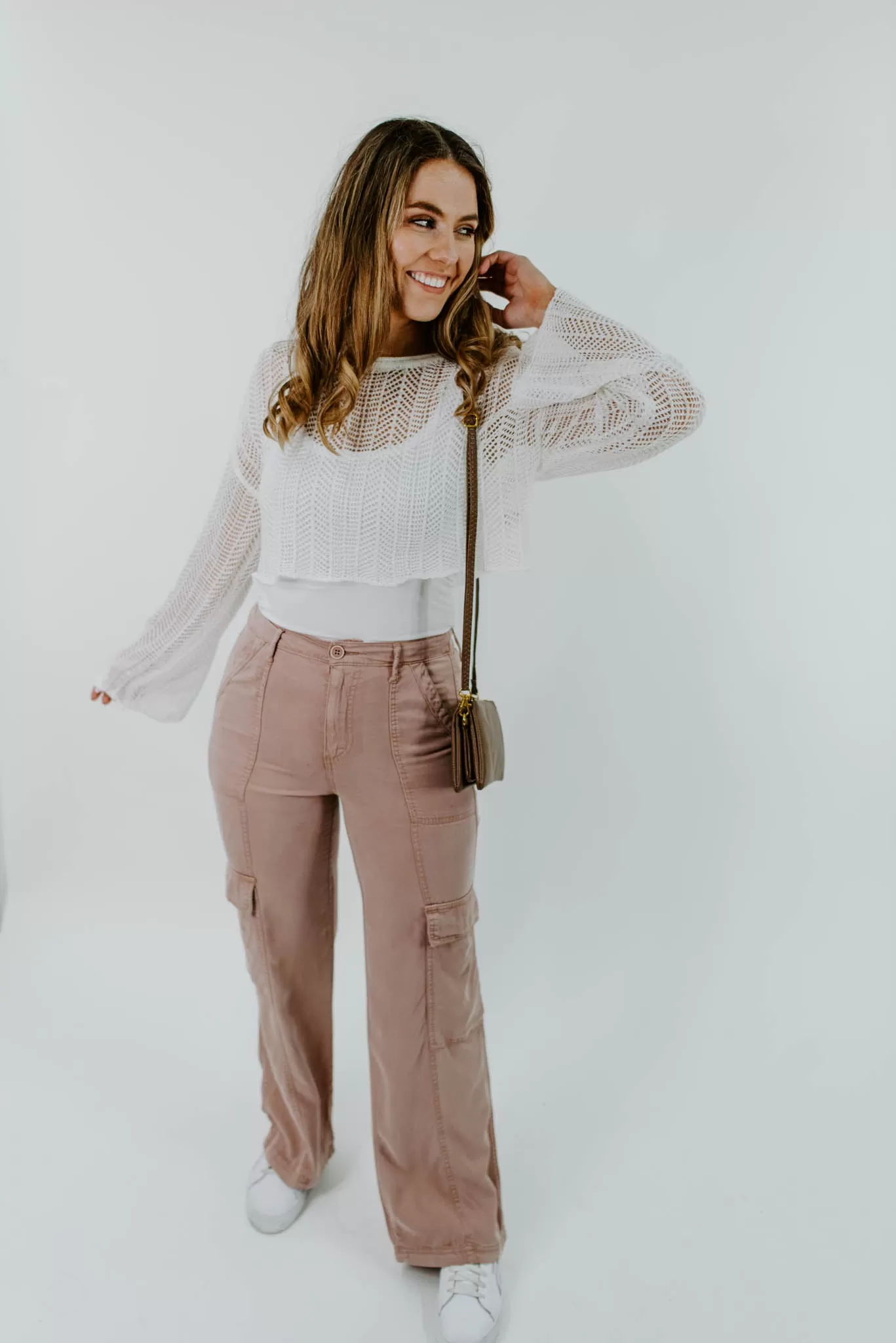 Risen Harlynn Mauve Cargo Pants