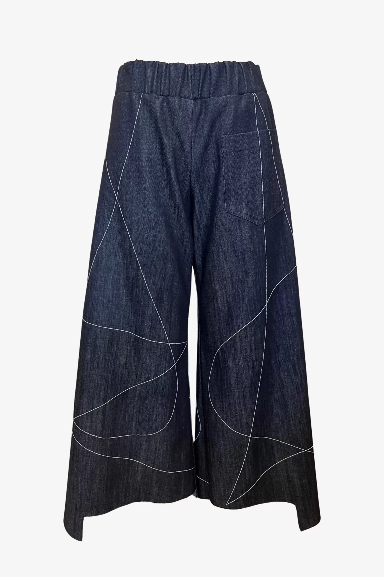 Scribble Step Stitch Pants V2 | Striated Denim