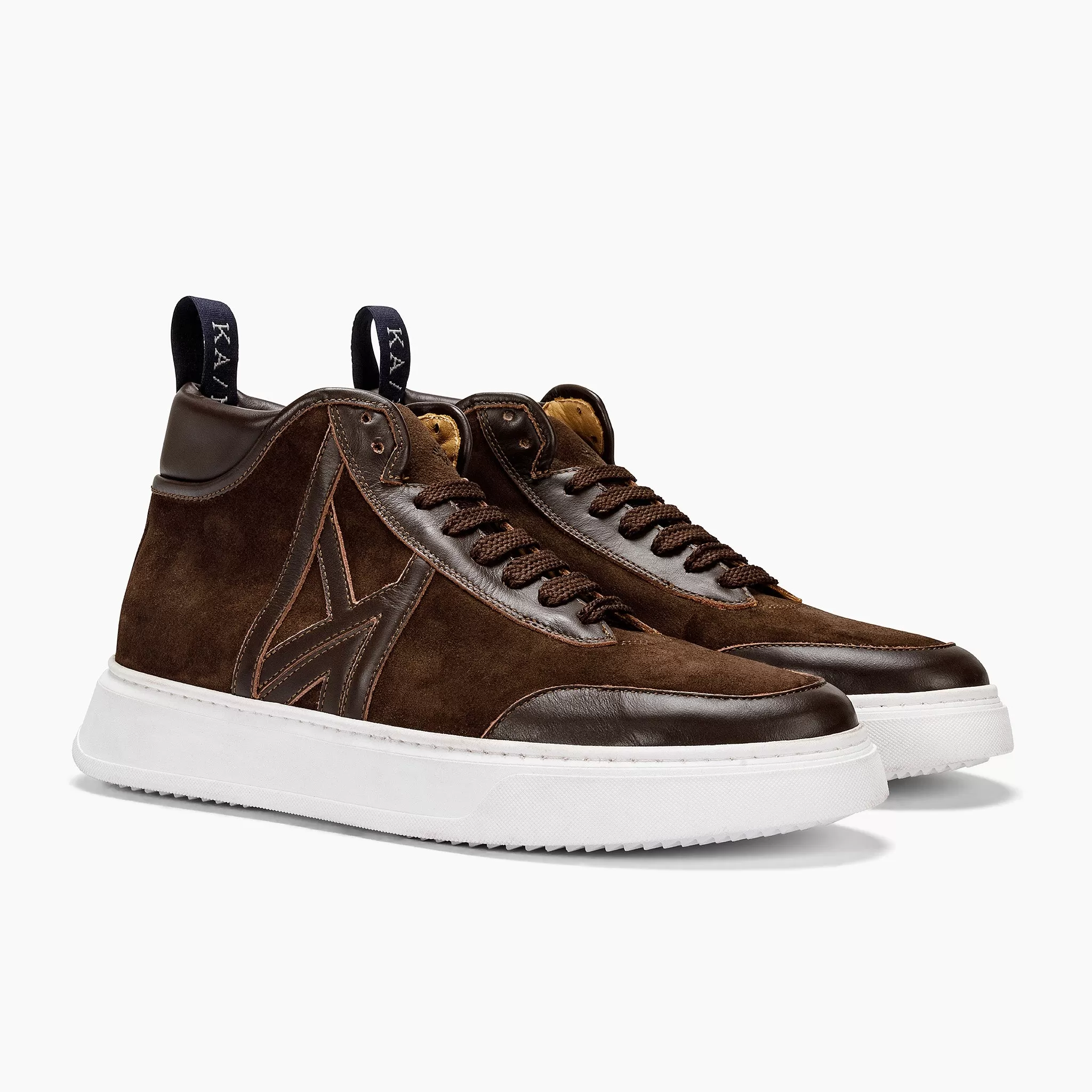 SHARE suede leather mid-sneaker