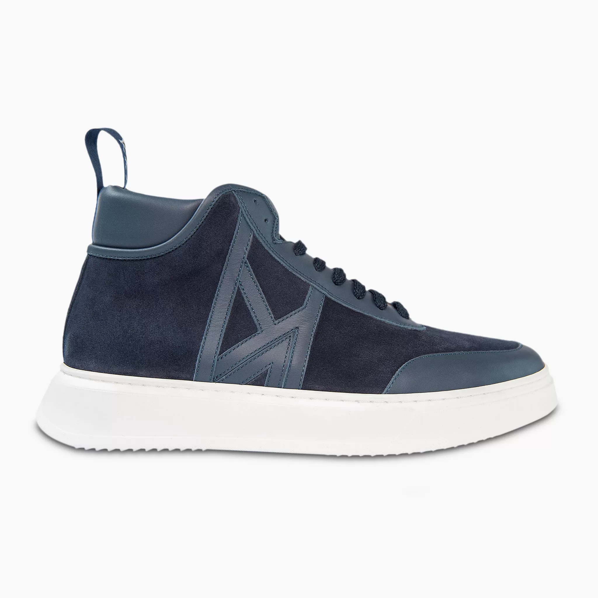 SHARE suede leather mid-sneaker