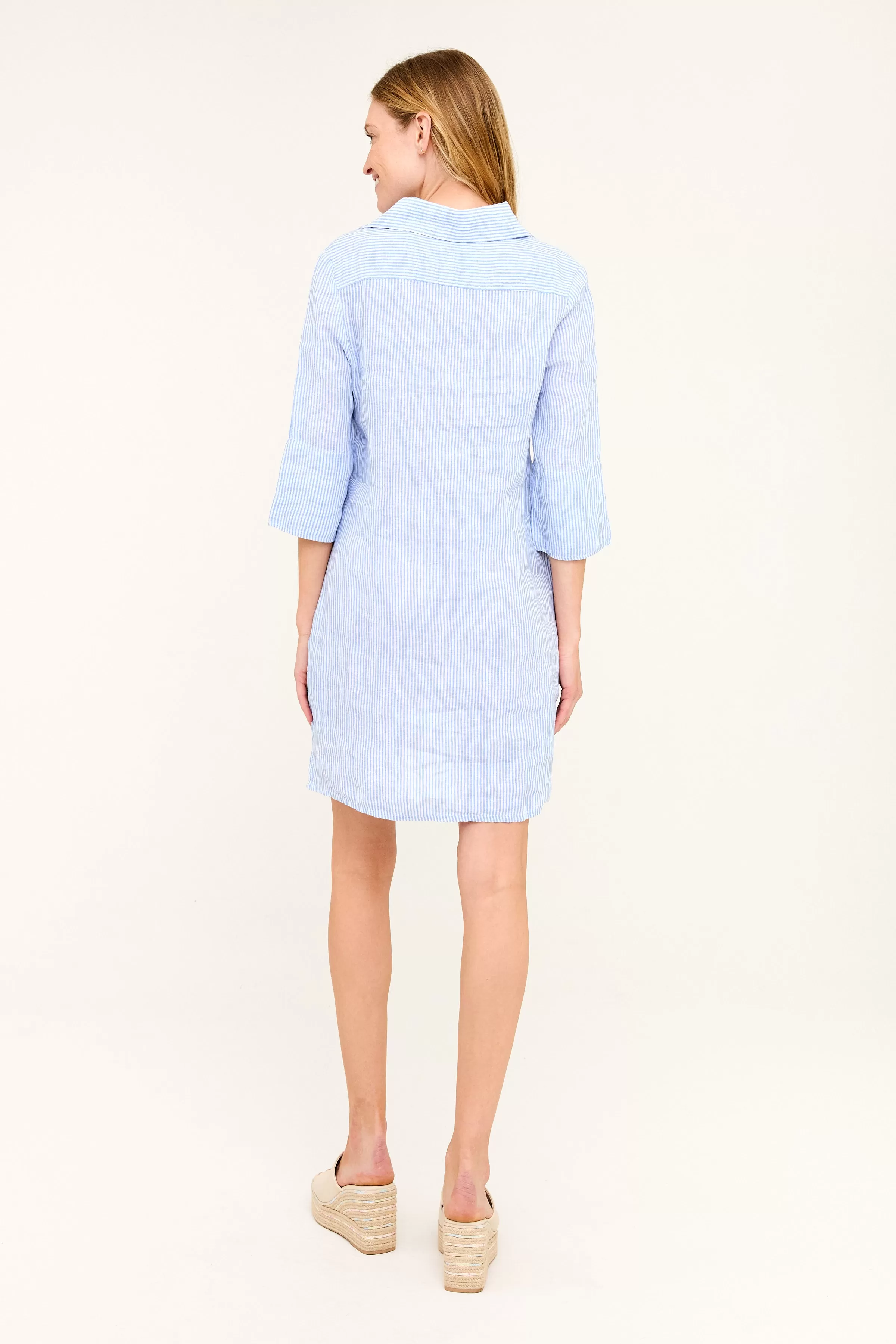 Sophia Dress - Blue Stripe