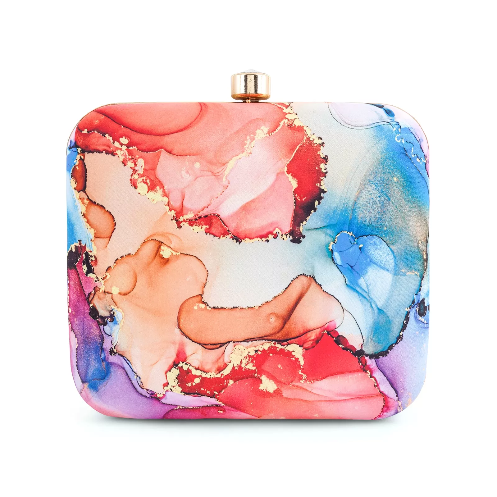 Starlet Charm Multicolour Printed Clutch