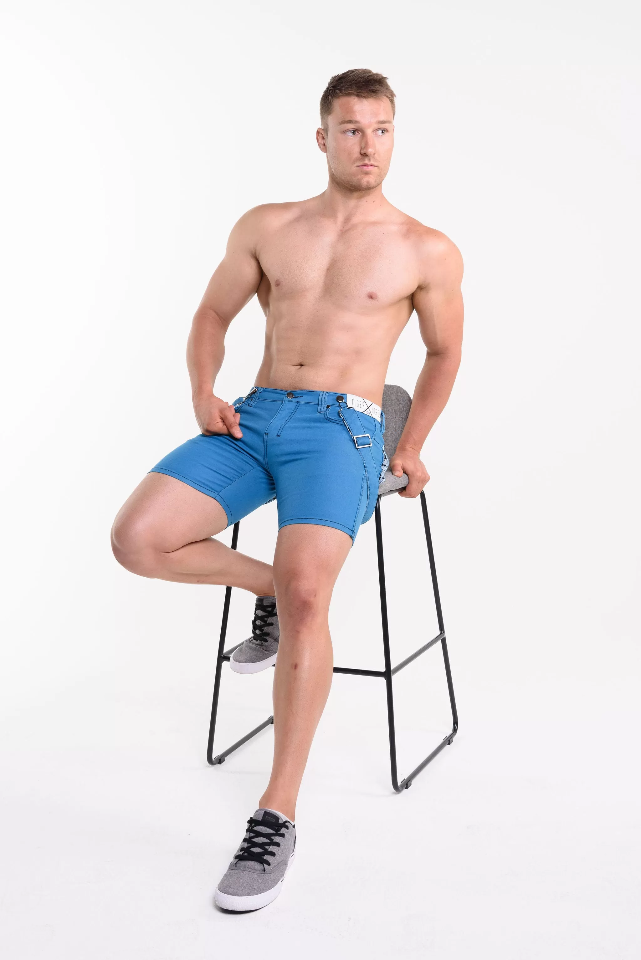 STAVROS Santorini Blue Short