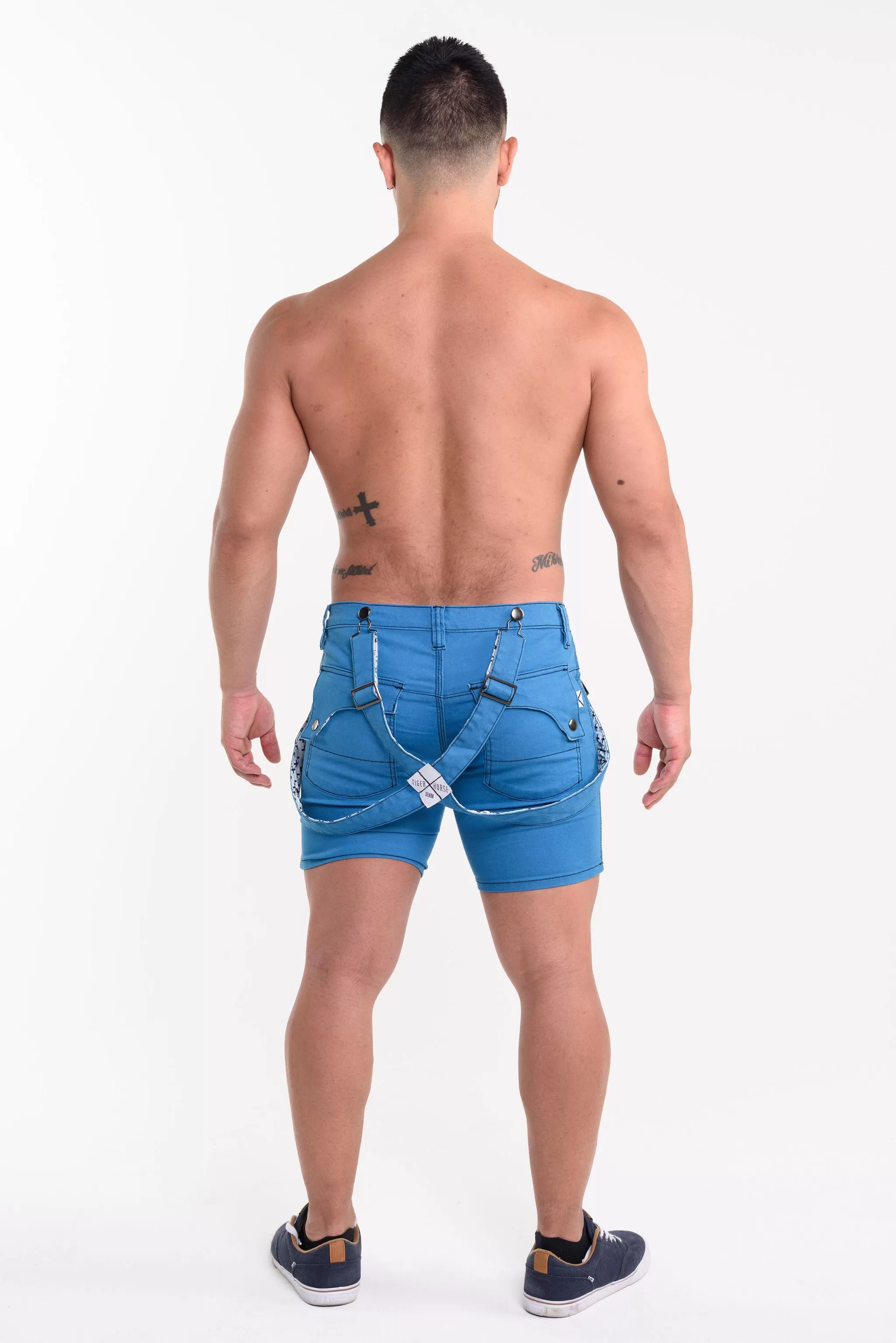 STAVROS Santorini Blue Short