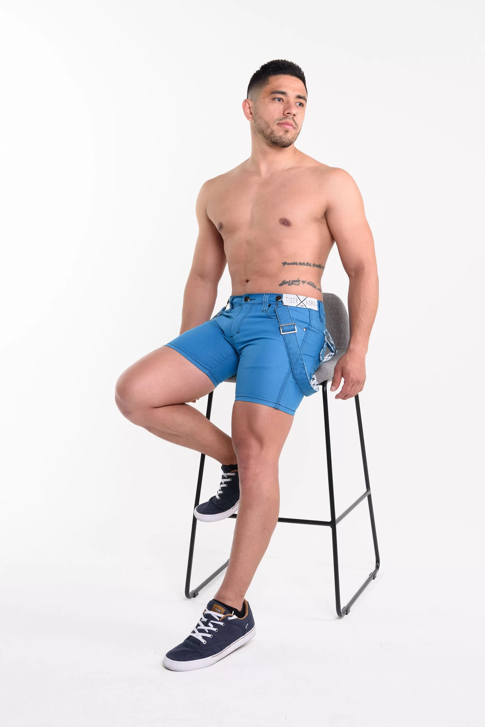 STAVROS Santorini Blue Short