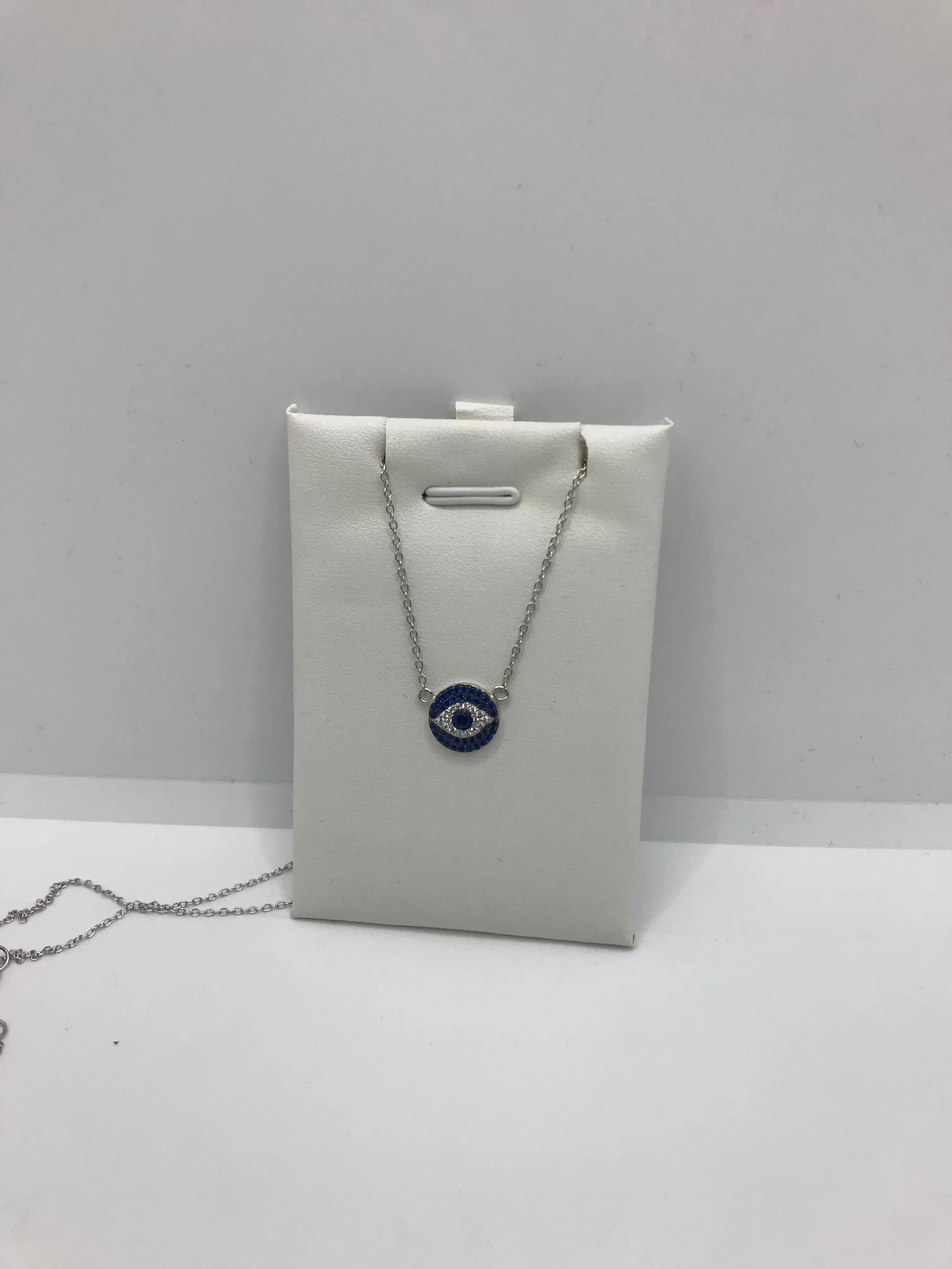 Sterling silver evil eye  necklace